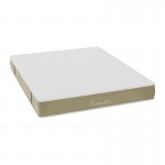 Κρεβάτι με στρώμα Mago-Nemesis pakoworld ύφασμα εκρου 160x200εκ c555730