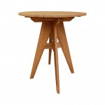 Τραπέζι Cadrada pakoworld teak ξύλο σε φυσική απόχρωση Φ70x76εκ c556059