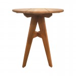 Τραπέζι Cadrada pakoworld teak ξύλο σε φυσική απόχρωση Φ70x76εκ c556059
