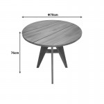 Τραπέζι Cadrada pakoworld teak ξύλο σε φυσική απόχρωση Φ70x76εκ c556059