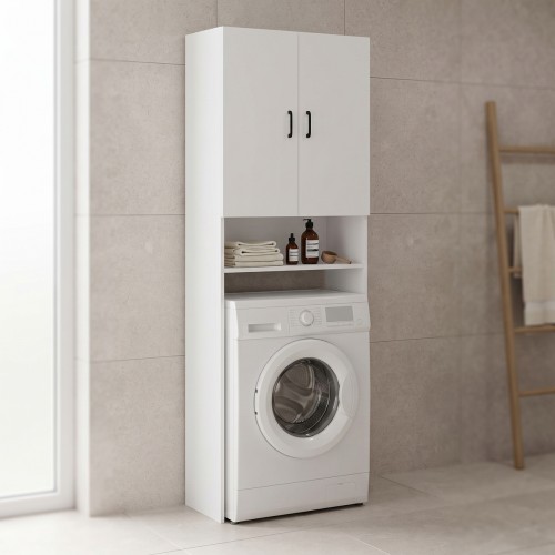Έπιπλο πλυντηρίου Tzelio pakoworld λευκό 65x30x180εκ c556060
