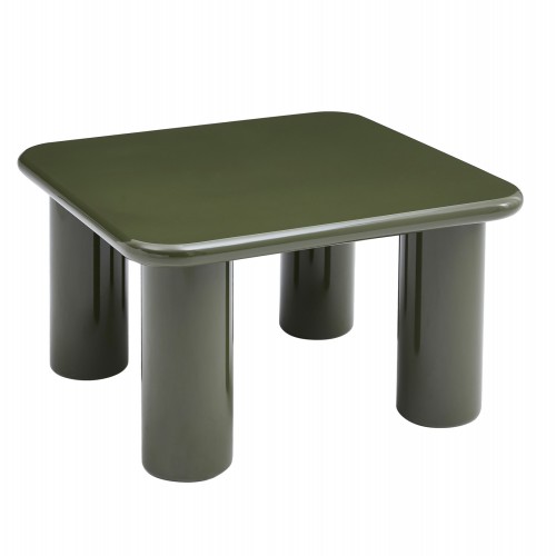 ΤΡΑΠΕΖΙ ΣΑΛΟΝΙΟΥ SOLNA HM18453 07 MDF ΣΕ GLOSSY ΠΡΑΣΙΝΟ 80x80x45Υεκ c556066