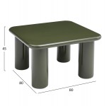 ΤΡΑΠΕΖΙ ΣΑΛΟΝΙΟΥ SOLNA HM18453 07 MDF ΣΕ GLOSSY ΠΡΑΣΙΝΟ 80x80x45Υεκ c556066