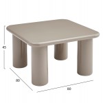 ΤΡΑΠΕΖΙ ΣΑΛΟΝΙΟΥ SOLNA HM18453 05 MDF ΣΕ GLOSSY TAUPE 80x80x45Υεκ c556067