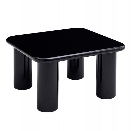 ΤΡΑΠΕΖΙ ΣΑΛΟΝΙΟΥ SOLNA HM18453 02 MDF ΣΕ GLOSSY ΜΑΥΡΟ 80x80x45Υεκ c556068