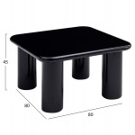 ΤΡΑΠΕΖΙ ΣΑΛΟΝΙΟΥ SOLNA HM18453 02 MDF ΣΕ GLOSSY ΜΑΥΡΟ 80x80x45Υεκ c556068