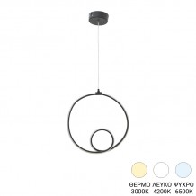 Φωτιστικό οροφής Lavani pakoworld LED μαύρο μέταλλο 15x18x70εκ c556176