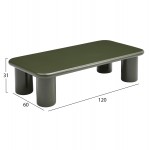 ΤΡΑΠΕΖΙ ΣΑΛΟΝΙΟΥ SOLNA HM18454 07 MDF ΣΕ GLOSSY ΠΡΑΣΙΝΟ 120x60x31Υεκ c556179