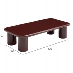 ΤΡΑΠΕΖΙ ΣΑΛΟΝΙΟΥ SOLNA HM18454 06 MDF ΣΕ GLOSSY ΚΟΚΚΙΝΟ 120x60x31Υεκ c556180