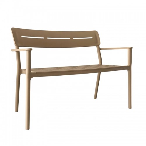 Παγκάκι διθέσιο Cadrin pakoworld cappuccino PP 117x60x83εκ c556295