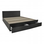 Κρεβάτι με συρτάρι και στρώμα Olympus-Utopia pakoworld wenge 150x200εκ c556300