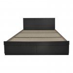 Κρεβάτι με συρτάρι και στρώμα Olympus-Utopia pakoworld wenge 150x200εκ c556300