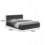 Κρεβάτι με συρτάρι και στρώμα Olympus-Utopia pakoworld wenge 150x200εκ c556300