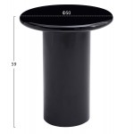 ΒΟΗΘΗΤΙΚΟ ΤΡΑΠΕΖΑΚΙ SOLNA HM18455 02 MDF ΣΕ GLOSSY ΜΑΥΡΟ Φ50x59Υεκ c556306