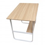 Γραφείο εργασίας Kela pakoworld mdf σε oak απόχρωση με λευκό μέταλλο 100x60x73εκ c556433