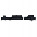 ΣΕΤ ΣΑΛΟΝΙΟΥ 3ΤΜΧ KENZIE ΜΕ ΜΑΥΡΟ PU HM10329 02 c556599