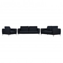 ΣΕΤ ΣΑΛΟΝΙΟΥ 3ΤΜΧ KENZIE ΜΕ ΜΑΥΡΟ PU HM10329 02 c556599