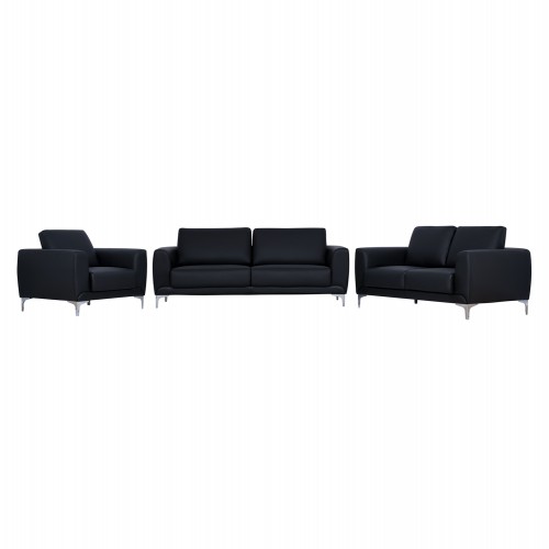 ΣΕΤ ΣΑΛΟΝΙΟΥ 3ΤΜΧ KENZIE ΜΕ ΜΑΥΡΟ PU HM10329 02 c556599