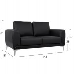 ΣΕΤ ΣΑΛΟΝΙΟΥ 3ΤΜΧ KENZIE ΜΕ ΜΑΥΡΟ PU HM10329 02 c556599
