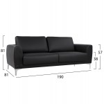 ΣΕΤ ΣΑΛΟΝΙΟΥ 3ΤΜΧ KENZIE ΜΕ ΜΑΥΡΟ PU HM10329 02 c556599