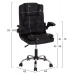 ΚΑΡΕΚΛΑ ΓΡΑΦΕΙΟΥ CANAN HM1201 11 ΜΑΥΡΟ PVC-ΒΑΣΗ ΧΡΩΜΙΟΥ 63x62x93-101Υεκ c556601