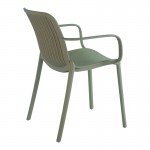 Πολυθρόνα Teragi στοιβαζόμενη pakoworld pp με UV protection λαδί 59x57x82εκ c556992