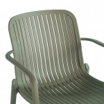 Πολυθρόνα Teragi στοιβαζόμενη pakoworld pp με UV protection λαδί 59x57x82εκ c556992