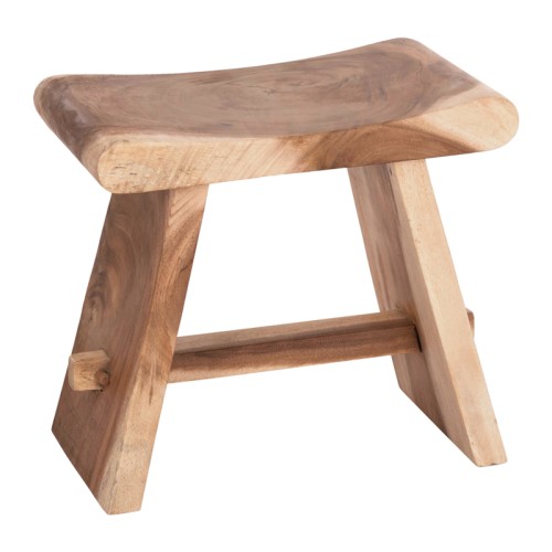 Σκαμπό Saddle pakoworld suar ξύλο σε φυσική απόχρωση 50x30x50εκ c557294