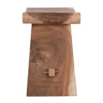 Σκαμπό Saddle pakoworld suar ξύλο σε φυσική απόχρωση 50x30x50εκ c557294