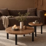 BOBBA COFFEE TABLE SONOMA ΜΑΥΡΟ 80x80x45cm c557584