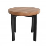 BOBBA SIDE TABLE SONOMA ΜΑΥΡΟ 60x60x55cm c557585