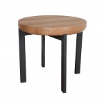 BOBBA SIDE TABLE SONOMA ΜΑΥΡΟ 60x60x55cm c557585