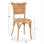 ΚΑΡΕΚΛΑ ΤΡΑΠΕΖΑΡΙΑΣ LIBERTY HM8752 11 TOON ΞΥΛΟ-ΨΑΘΑ RATTAN---Β ΔΙΑΛΟΓΗΣ 49x54x89Υεκ c558001
