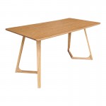 Τραπέζι Pendra pakoworld mdf επιφάνεια με πόδι ξύλο μασίφ σε sonoma απόχρωση 150x80x75εκ c558309