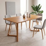 Τραπέζι Pendra pakoworld mdf επιφάνεια με πόδι ξύλο μασίφ σε sonoma απόχρωση 150x80x75εκ c558309