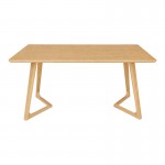 Τραπέζι Pendra pakoworld mdf επιφάνεια με πόδι ξύλο μασίφ σε sonoma απόχρωση 150x80x75εκ c558309