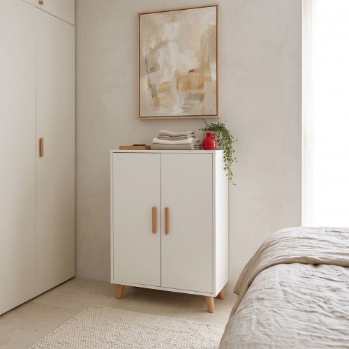 Ντουλάπι Tamera pakoworld λευκό με φυσική απόχρωση MDF 60x30x120εκ c558445