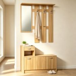 Έπιπλο εισόδου Jentia pakoworld με καθρέπτη sonoma MDF 100x24x186εκ c558447