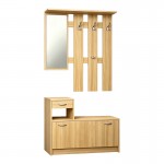 Έπιπλο εισόδου Jentia pakoworld με καθρέπτη sonoma MDF 100x24x186εκ c558447