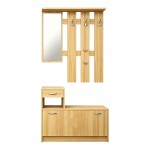 Έπιπλο εισόδου Jentia pakoworld με καθρέπτη sonoma MDF 100x24x186εκ c558447