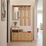 Έπιπλο εισόδου Jentia pakoworld με καθρέπτη sonoma με λευκό MDF 100x24x186εκ c558453
