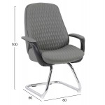 ΚΑΡΕΚΛΑ ΕΠΙΣΚΕΠΤΗ VELUM-s HM1235 10 ΓΚΡΙ PU--ΒΑΣΗ ΧΡΩΜΙΟΥ 71x60x100Υεκ c558599