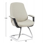 ΚΑΡΕΚΛΑ ΕΠΙΣΚΕΠΤΗ VELUM-s HM1235 02 ΜΠΕΖ PU--ΒΑΣΗ ΧΡΩΜΙΟΥ 71x60x100Υεκ c558600