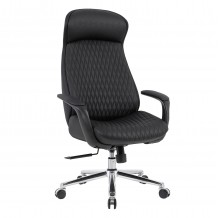 ΚΑΡΕΚΛΑ ΓΡΑΦΕΙΟΥ VELUM HM1233 01 ΜΑΥΡΟ PU--ΒΑΣΗ ΧΡΩΜΙΟΥ 71x69x116-122Υεκ c558602