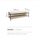 CRUDO TV STAND SONOMA DECAPE 130x39 5x48cm c558628