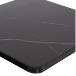 ΕΠΙΦΑΝΕΙΑ ΤΡΑΠΕΖΙΟΥ SINTERED STONE ΤΕΤΡΑΓΩΝΗ HM6654 03 ΠΛΑΙΣΙΟ ALU ΜΑΥΡΟ 70x70εκ c559178