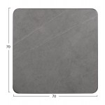 ΕΠΙΦΑΝΕΙΑ ΤΡΑΠΕΖΙΟΥ SINTERED STONE ΤΕΤΡΑΓΩΝΗ HM6654 05 ΠΛΑΙΣΙΟ ALU ΓΚΡΙ 70x70εκ c559179