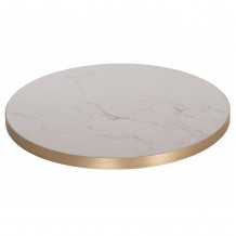 ΕΠΙΦΑΝΕΙΑ ΤΡΑΠΕΖΙΟΥ SINTERED STONE HM6652 12 ΜΕ ΠΛΑΙΣΙΟ ALU ΧΡΥΣΟ Φ60εκ c559183