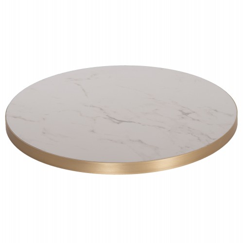 ΕΠΙΦΑΝΕΙΑ ΤΡΑΠΕΖΙΟΥ SINTERED STONE HM6652 12 ΜΕ ΠΛΑΙΣΙΟ ALU ΧΡΥΣΟ Φ60εκ c559183