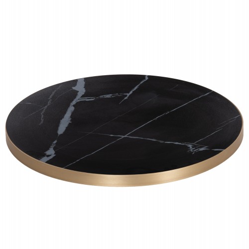 ΕΠΙΦΑΝΕΙΑ ΤΡΑΠΕΖΙΟΥ SINTERED STONE HM6652 13 ΜΕ ΠΛΑΙΣΙΟ ALU ΧΡΥΣΟ Φ60εκ c559185